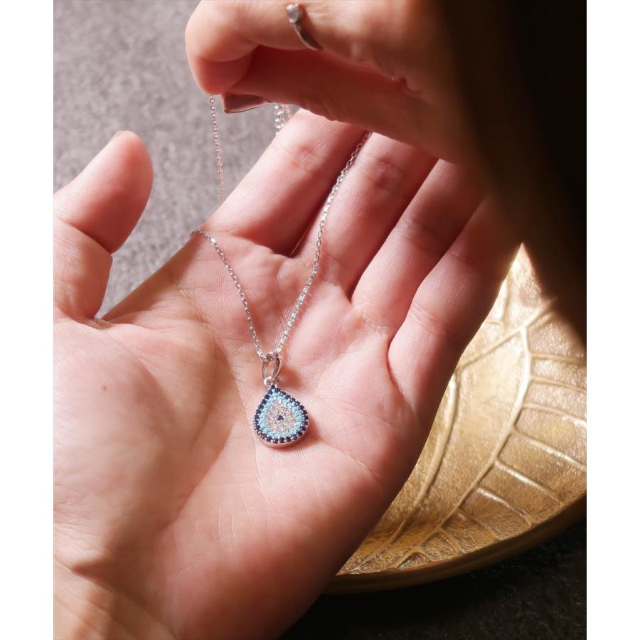 MAYOKE ネックレス レディース シルバー925 ペンダント アンティーク ナザールボンジュウ アミュレット 雫 ド nanotta NNC002の画像