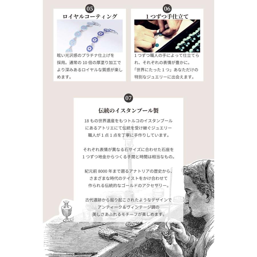 MAYOKE ネックレス レディース シルバー925 ペンダント アンティーク ナザールボンジュウ アミュレット 雫 ド nanotta NNC002の画像