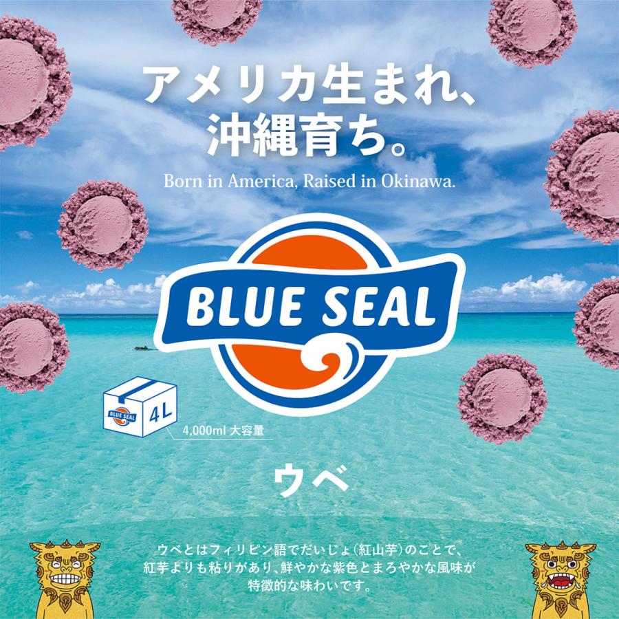メガ盛り ブルーシールアイス ウベ 業務用 大容量 4リットル 沖縄 アイスクリーム ご褒美 ファミリー Blue Seal Ice Ube 南風オンラインショップ 通販 Yahoo ショッピング