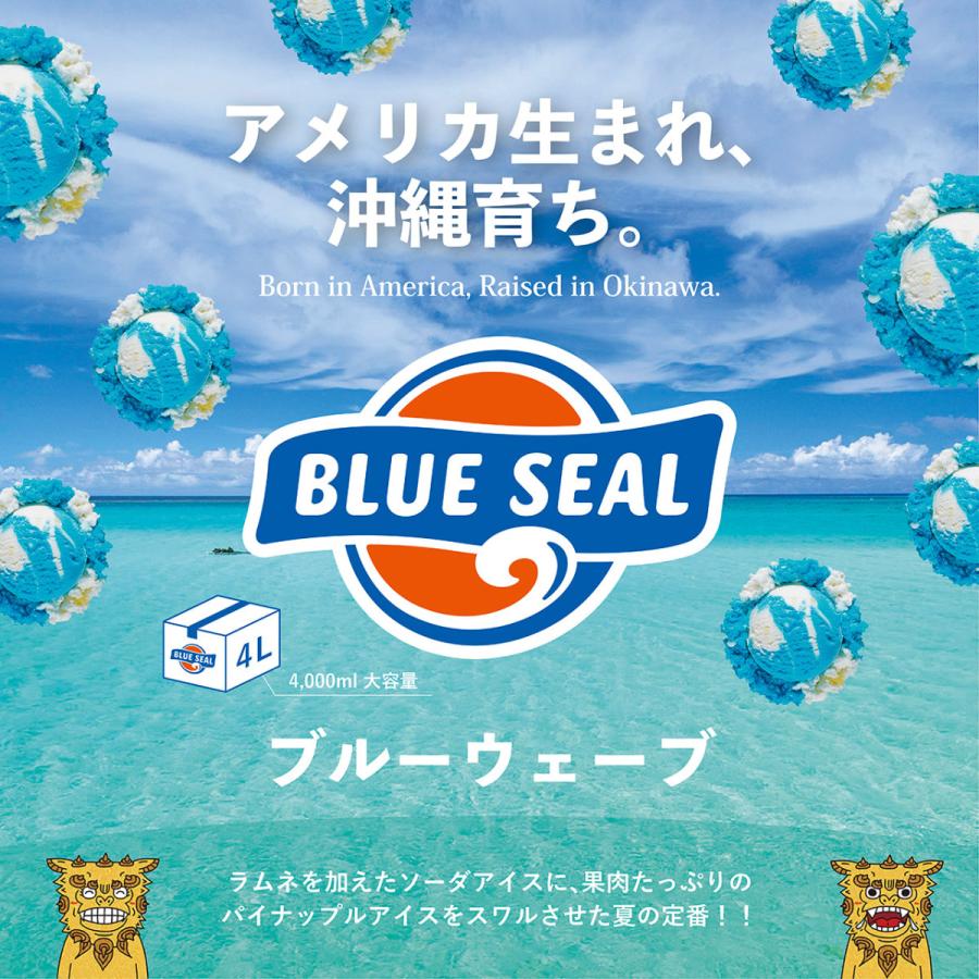 ブルーシールアイス ブルーウェーブ 通販 業務用 大容量 4リットル 沖縄 アイスクリーム 仕入れ お取り寄せ BLUE SEAL ICE Blue Wave｜nanpu-online｜10