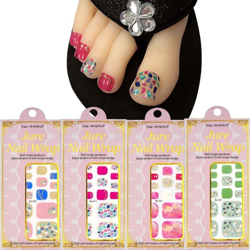 うのにもお得な ネイルアート Nailrecipe ネイルレシピ ネイルステッカー ネイルラップ ネイルシール 4枚組 リアルジェルネイルステッカー ジェルネイル 貼るだ Www Threeriversofs Com