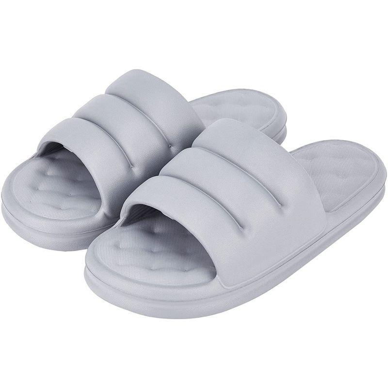 特別価格 マッサージ リラクゼーション オスランドスリッパ ルームシューズ メンズ 厚底サンダル 室内 静音 超軽量 滑り止め 抗菌防臭素材 夏用 おしゃれ グレー 27 0 27