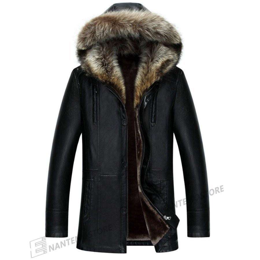レザージャケットメンズ リアルファー革ジャンアウター 裏ボア帽子付きビジネスコートライダースジャケットバイクツーリング用上質革ジャンファーコート Da612 なんでも商店 通販 Yahoo ショッピング