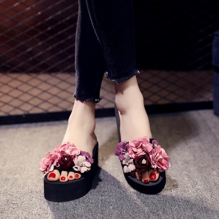 優れた品質 厚底 ビーチサンダル レディース おしゃ Ladies 厚底サンダル 美脚サンダル 小物 水着 レディース ビーチサンダル 花サンダル 大人かわいいサンダル ボヘミアン 風鈴 ウィンドウチャイム Color ピンク 6cm Www Sustentec Com Br