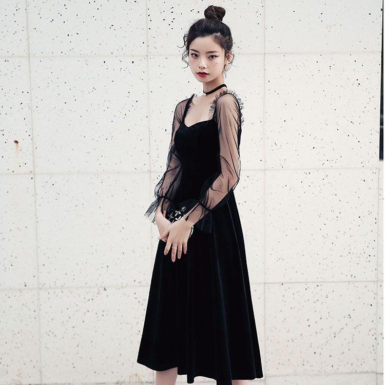 パーティードレス ミモレ丈 結婚式 家具 インテリア お呼ばれ 冬物 忘年会ワンピース 結婚式 パーティードレス アシンメトリー アシンメトリー 秋冬 結婚式 ワンピース 二次会 ゲストドレ 袖あり なんでも商店 Jx0505b