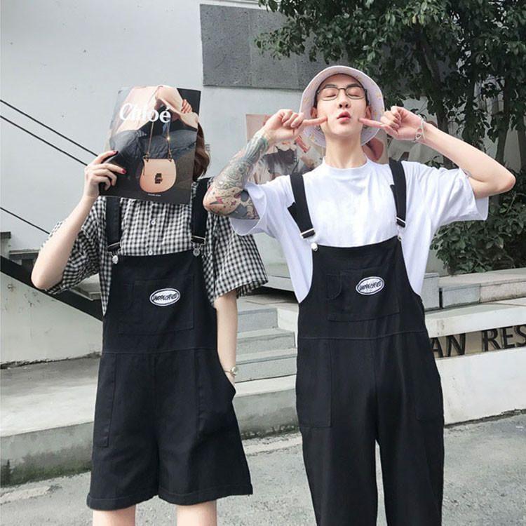 一番の ペアルックカップルサロペットボトムス可愛いカップルお揃い夏韓国ファッション黒ズボンカップルズボンのみペアルック男女兼用ペアカジュアルき 半袖 タイプ 短ズボンのみ 2970円税込 Www Sustentec Com Br