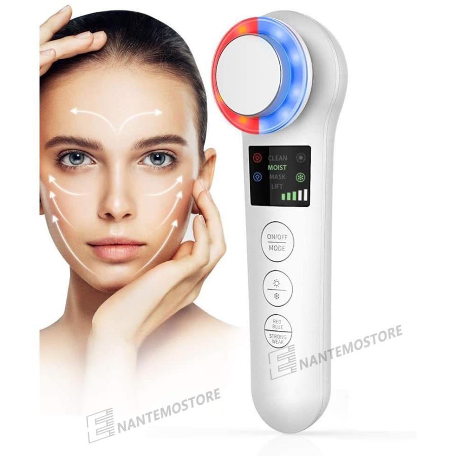 超音波美顔器 冷熱二つモード 顔マッサージ器 肌の引き締めと超音波フェイシャル 超音波振動 毛穴 黒ずみ ニキビ 角栓 角質 皮脂 汚れ除去 Raku074 なんでも商店 通販 Yahoo ショッピング