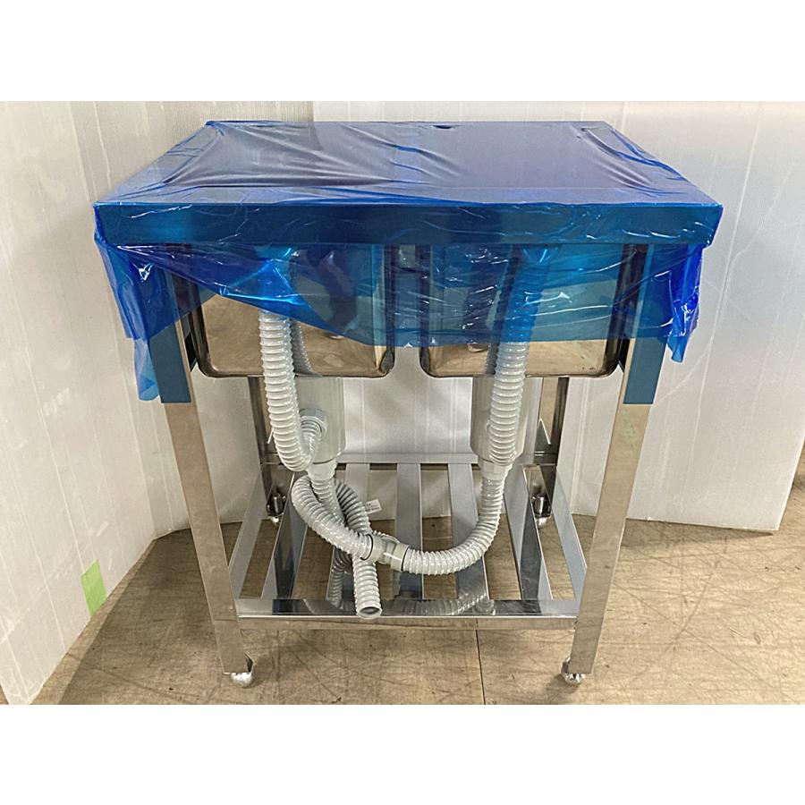 新品】◇2槽シンク W600xD450xH800 業務用 ステンレス製 新品 新品】◇2槽シンク W600xD450xH800 業務用 ステンレス製 新品