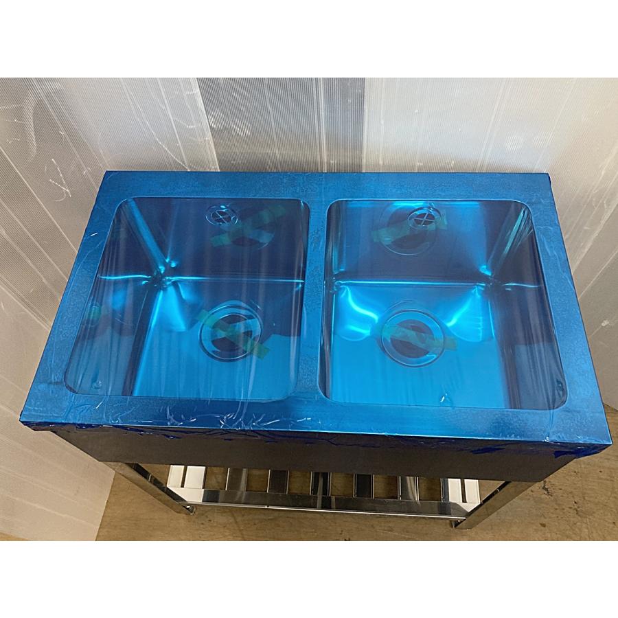 新品】◇2槽シンク W750xD450xH800 業務用 ステンレス製 新品 新品】◇2槽シンク W750xD450xH800 業務用 ステンレス製 新品