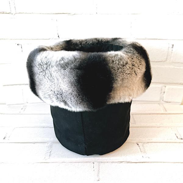 ナンタケットバスケット リアルファー付きインナーバッグ スエード製 かごバッグ用 nbcferinbag1Nantucket Basket