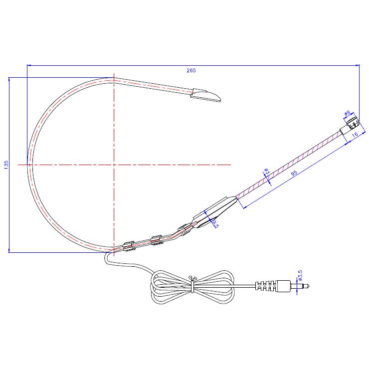 単一指向性ヘッドマイク MIC−806 ズレにくく、安定した