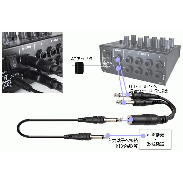 マイクミキサー 8chマイクミキサー NZ−MX18 混合ケーブル・AC