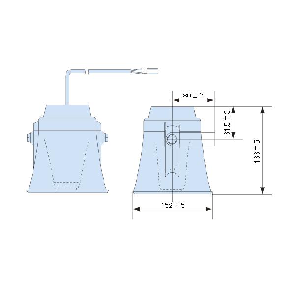 観光バス用ローインピーダンスのホーン型スピーカー PHA−005