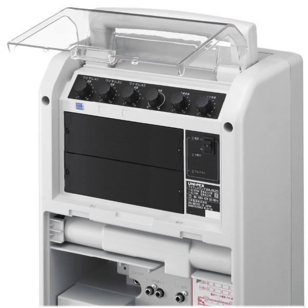 施設やイベント会場での放送用スピーカーアンプ クリップ付きピンマイク1本付属 WA361A-TWの画像