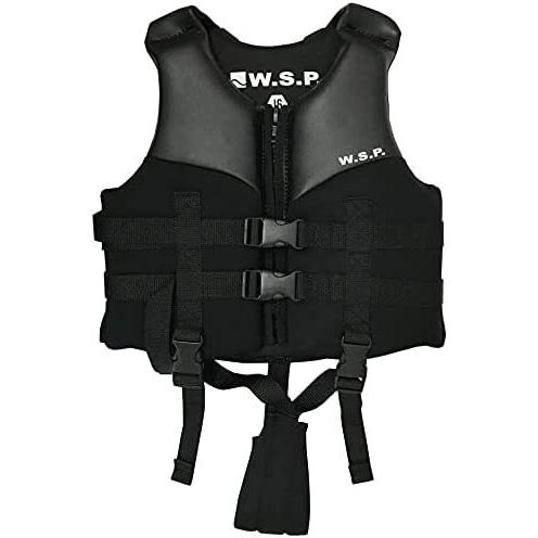 3408円 当店の記念日 W S P ジュニア用フローティングベスト 子供用 マリンベスト スイミング補助具 マリンスポーツ Black ブラック J6