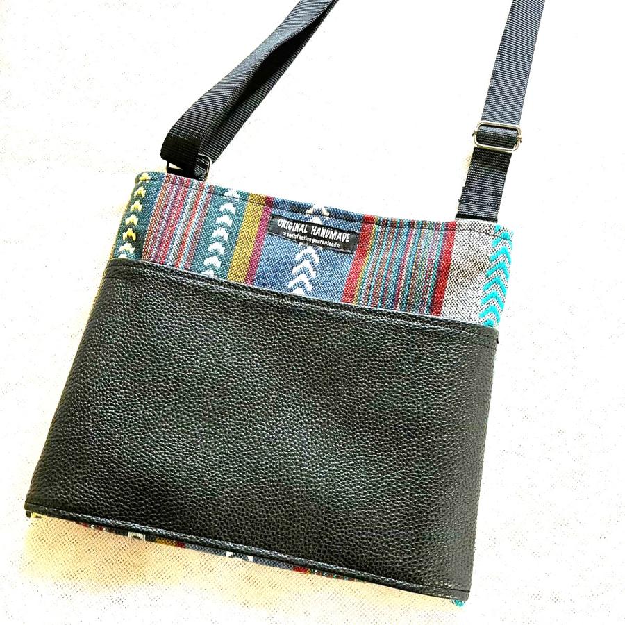 ショルダーバッグ handmade bag サコッシュ ショルダーバッグ 斜め掛けショルダー 布製 フェイク