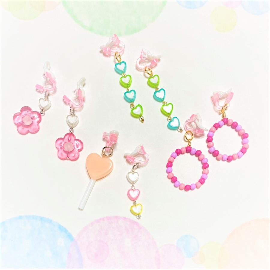 キッズイヤリング キッズアクセサリー 子供用イヤリング プラスチック 