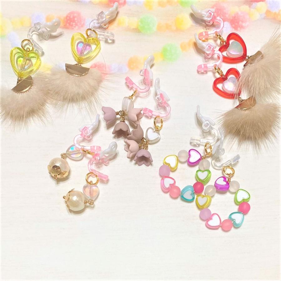 キッズイヤリング キッズアクセサリー 子供用イヤリング プラスチックイヤリングパーツ Nr9040hck 手作り雑貨のお店ナオリラ 通販 Yahoo ショッピング