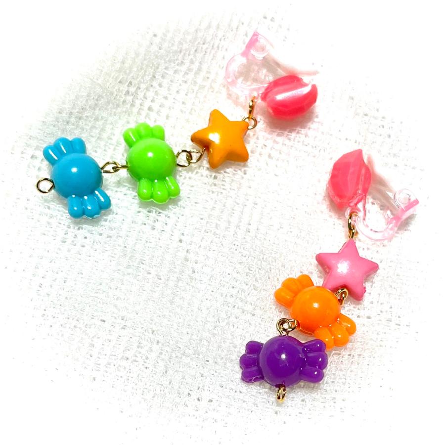 キッズイヤリング パステルカラー キッズアクセサリー 子供用