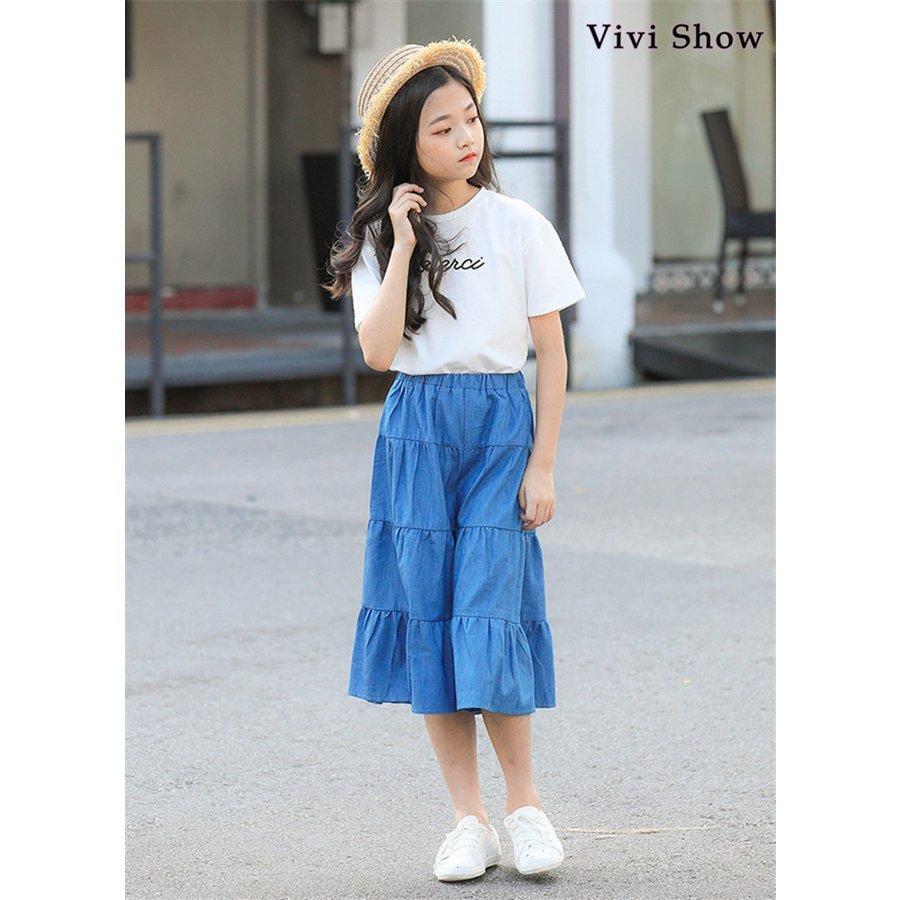 お気にいる 女の子 キッズ セットアップ 子供服 薄手 夏服 女の子 安い おしゃれ セットアップ 子供服 春夏 カジュアル 可愛い おしゃれ ジュニア チュール ロング丈スカート 半袖 Tシャツ 上下セット 2点セット 子ども服 Www Solidarite Numerique Fr