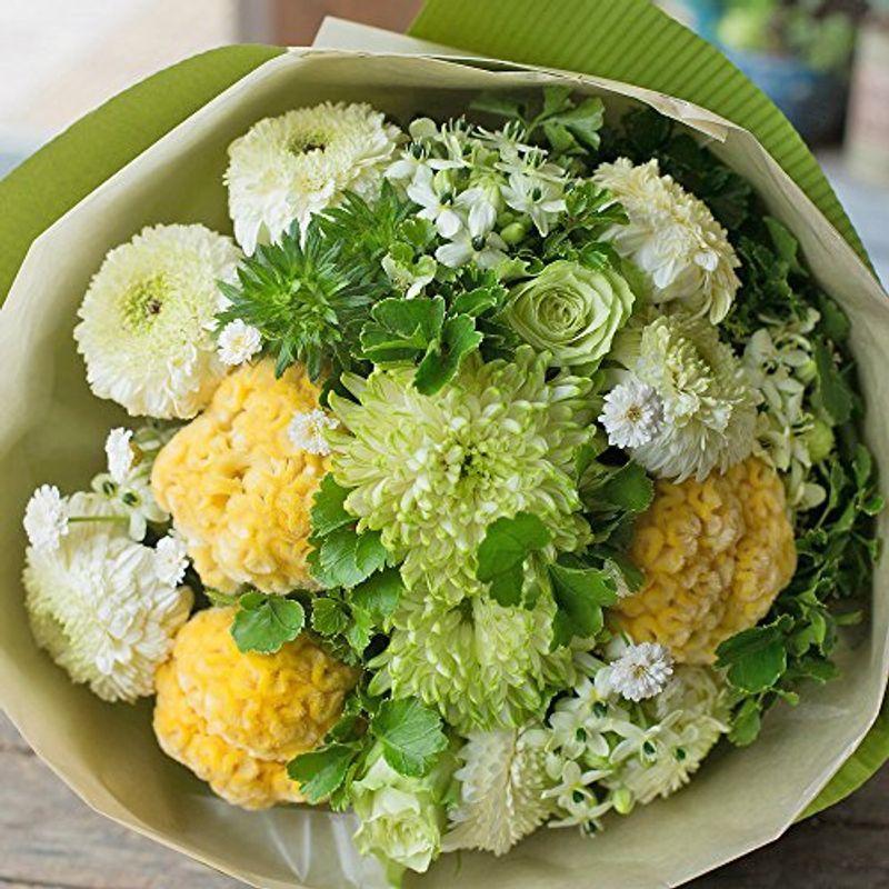 ネット卸売 花束 生花 ギフト Lサイズ ホワイト グリーン 系 大臣賞受賞 デザイナー お任せ花束 クリアランス正規品 Ssl Daikyogo Or Jp