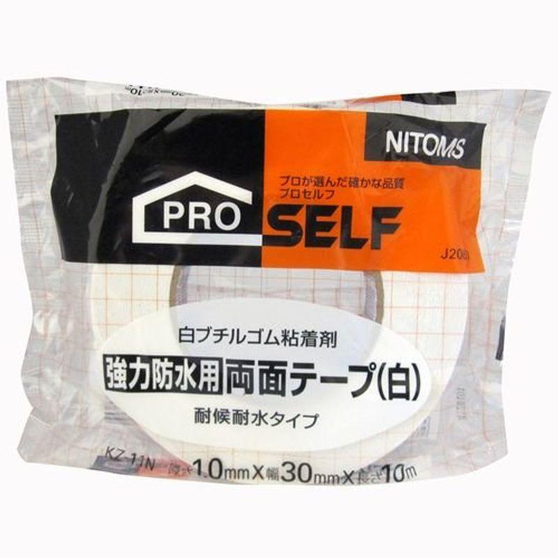 ニトムズ　強力防水用両面テープ　白　KZ‐11　J2060　32巻入り　30mm×10m