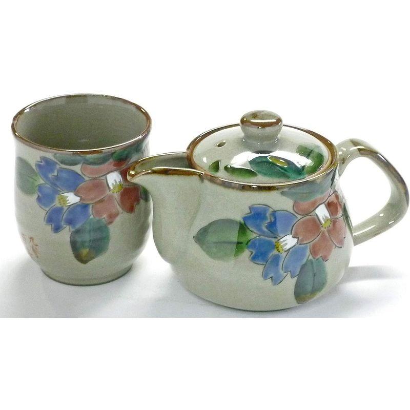 九谷焼茶器・急須・ティーポット2点セット小 コンビ山茶花裏絵