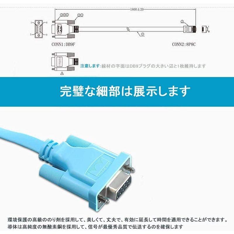 新素材新作Intellife コンソールケーブル RJ-45 DB-9 互換ケーブル Cisco Systems シリアルケーブル 変換ケーブル PC ケーブル、コネクタ 三菱シーケンサ対応インタフェースコンバータケーブル RS-232C側コネクタ変換ケーブル D232J31