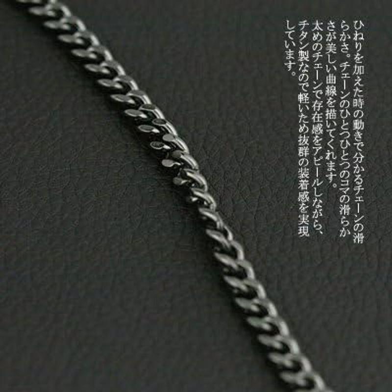チタン ブラックネックレス 2面カット喜平50cm メンズ 5.7mm幅 チェーン （ブラックイオンプレーティング加工) TITAN 金属ア 約 ブラックネックレス 2面カット喜平50cm メンズ 7mm幅 チェーン ブラックイオンプレーティング加工 TITAN 金属ア