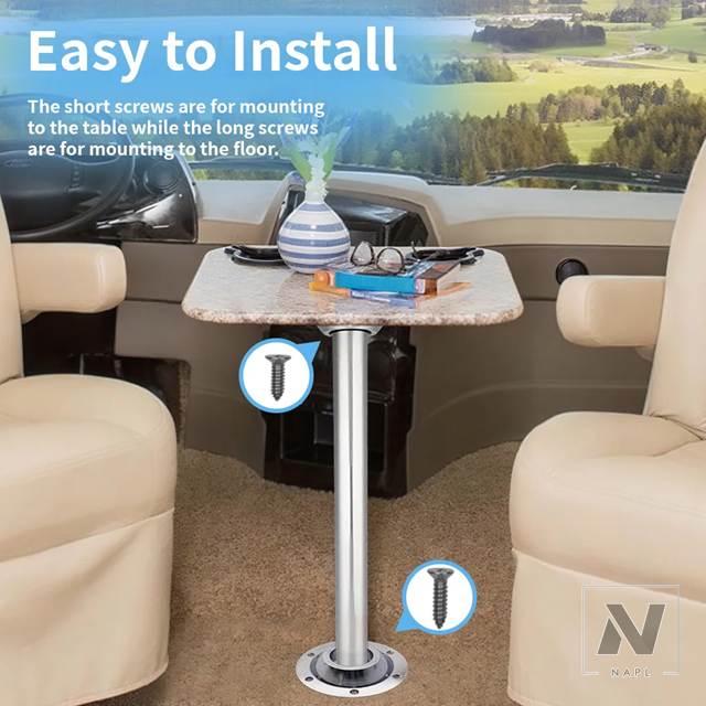 並行輸入品】キャンピングカーテーブル脚ベース 合金 RV台座テーブル