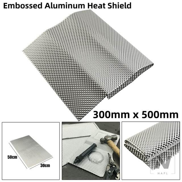 並行輸入品 300MMX500MMエンボス加工アルミヒートシールドターボ