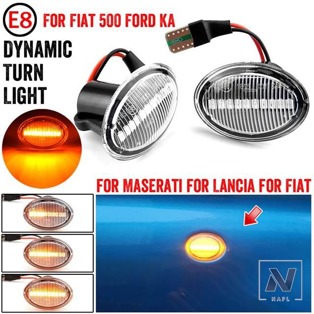 並行輸入品 2個 サイドマーカーライト点滅アバルト 500 595 695 LED