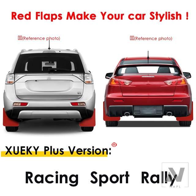 並行輸入品】三菱 赤マッドフラップ ランサーエボリューション EVO X 4