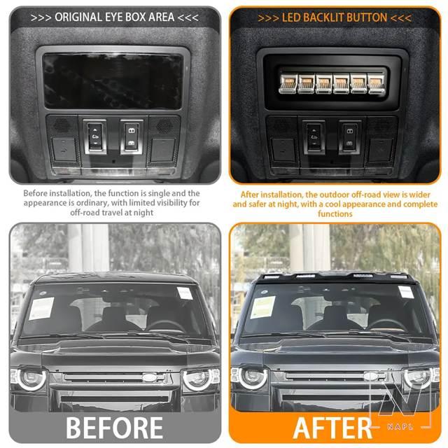 並行輸入品】車体パーツ 新型ルーフLEDライトポッド ディフェンダー用 