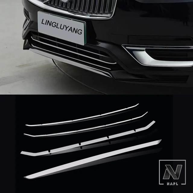 ボルボ xc90 フロントバンパーグリル　クロムトリム 並行輸入品 ボルボ XC90用クローム装飾ステンレスフロントバンパー
