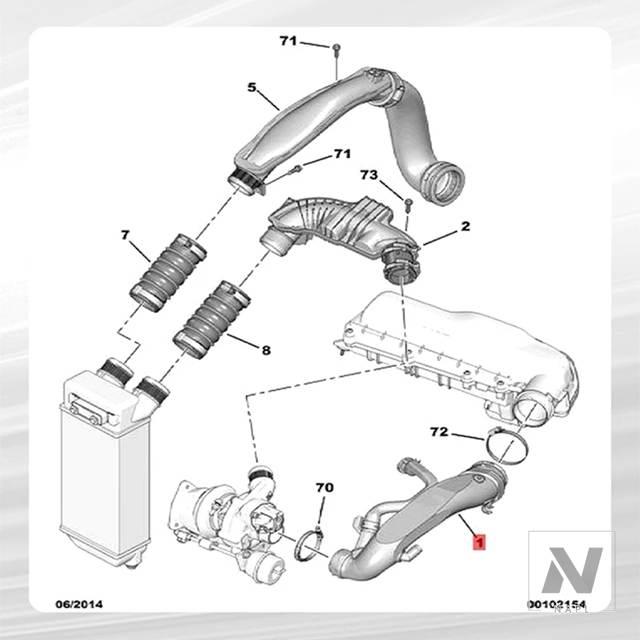 並行輸入品 プジョー シトロエン 408 5081.6T ターボチャージ吸気