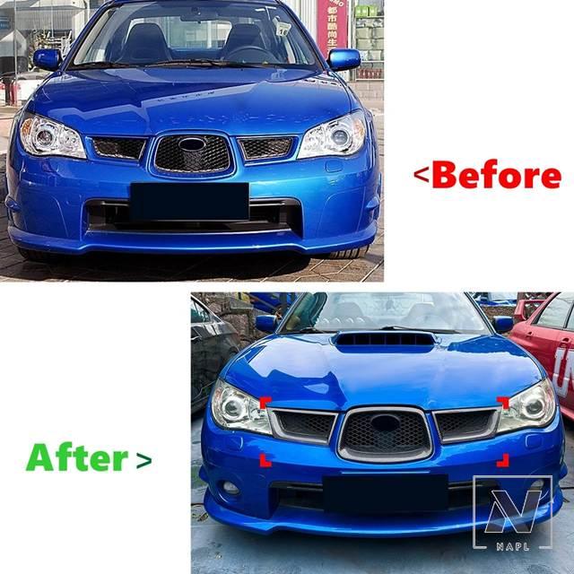 スバル WRX STI 2006-2007 フロントグリルカバー 並行輸入品 スバル インプレッサ WRX STI 2006-2007用 フロントフード