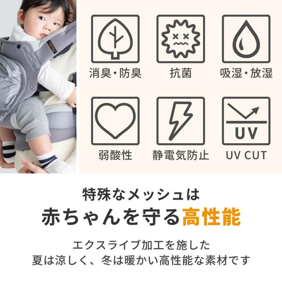 極美品！メッシュ ナップナップ napnap 抱っこひもだっこひも おんぶ紐 抱っこひも BASIC Mesh Dry（ベーシック メッシュドライ