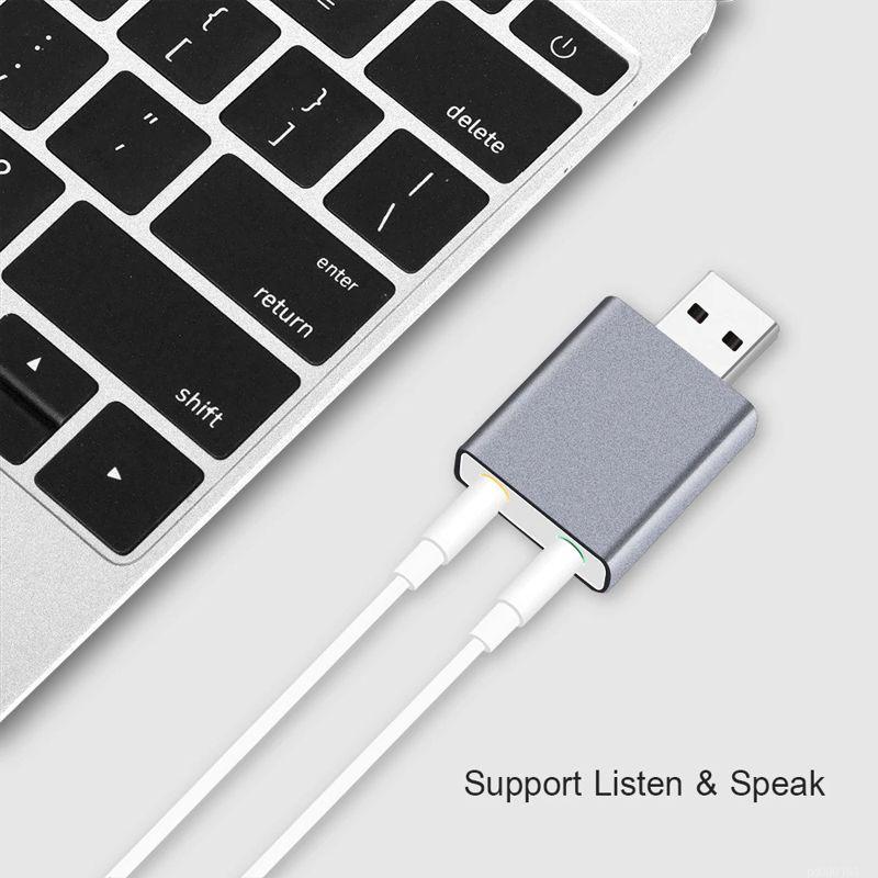 USB サウンドカード スピーカー出力 & マイク入力 音声 サウンド 