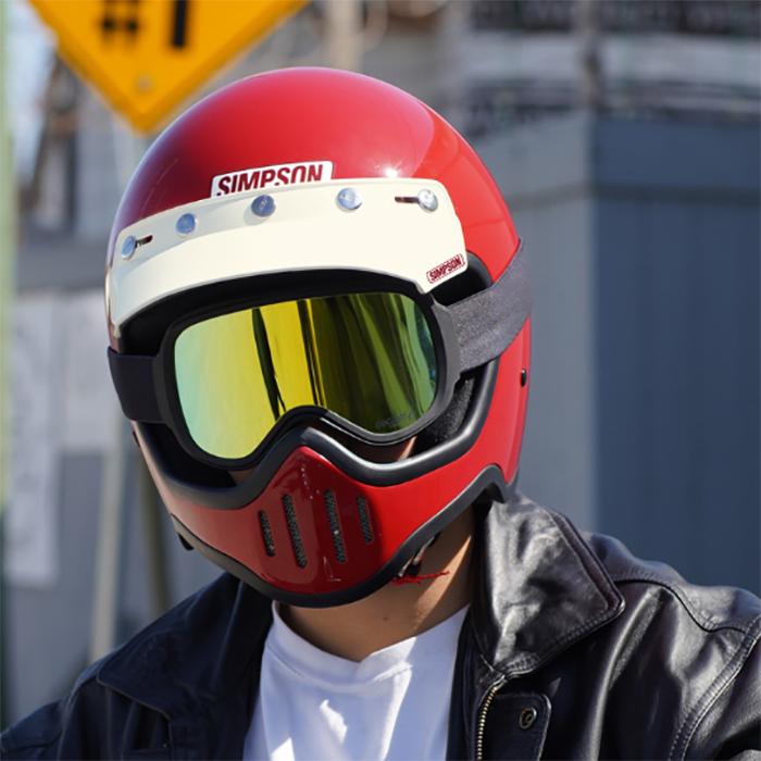 SIMPSON シンプソン ヘルメット M50 フルフェイス レッド 3サイズ M L LL クラシック PSC SG ヘルメット バイク オートバイ 用品 | SIMPSON（バイク） | 03
