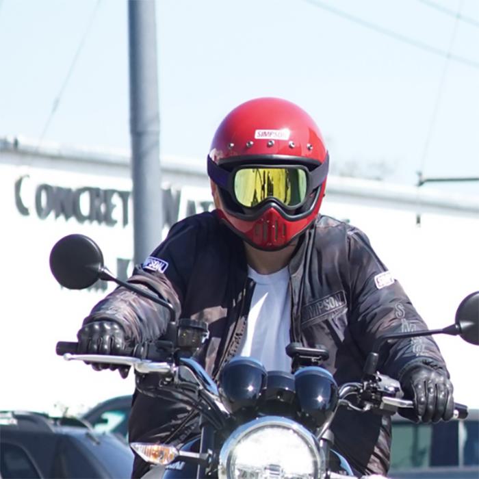 SIMPSON シンプソン ヘルメット M50 フルフェイス レッド 3サイズ M L LL クラシック PSC SG ヘルメット バイク オートバイ 用品 | SIMPSON（バイク） | 05