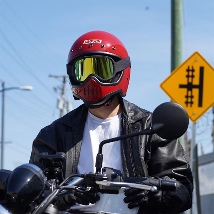 SIMPSON シンプソン ヘルメット M50 フルフェイス レッド 3サイズ M L LL クラシック PSC SG ヘルメット バイク オートバイ 用品 | SIMPSON（バイク） | 06