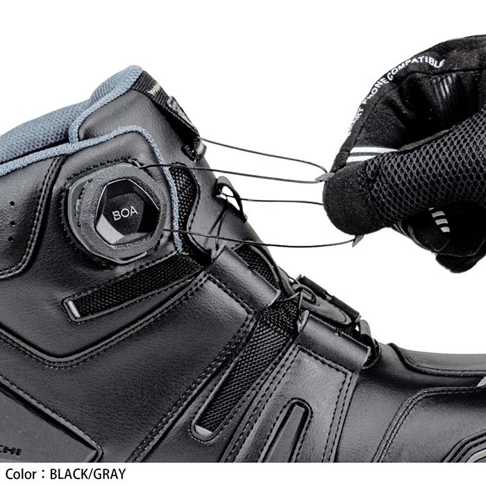 RSタイチ RSS006 DRYMASTER BOA ライディングシューズ BLACK/GRAY ブラック/グレー_5