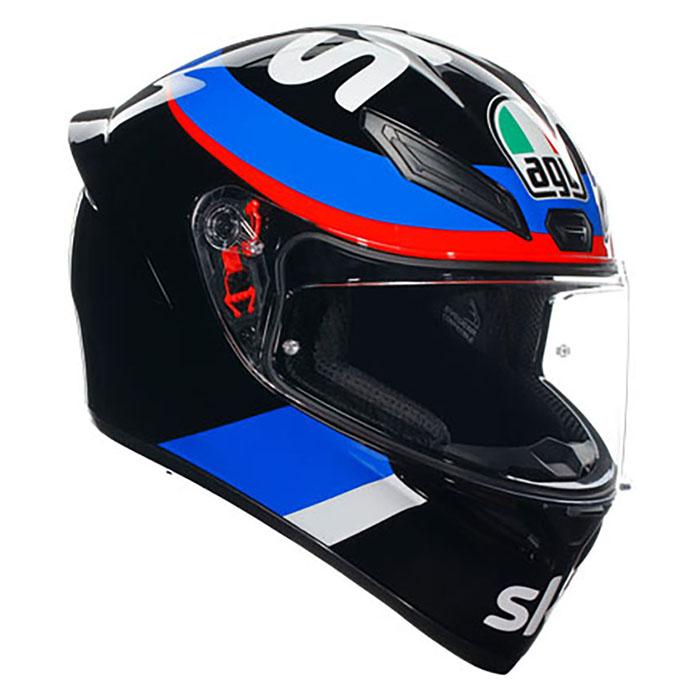 美品 AGV K1 フルフェイスヘルメット VR46 ケース付き AGV AGV K1 S JIST Asian Fit フルフェイスヘルメット VR46 SKY RACING