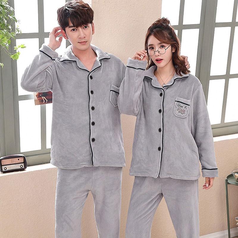 パジャマ レディース メンズ ルームウェア 上下セット 長袖 部屋着 前開き ペアパジャマ 無地 フランネル モコモコパジャマ 冬 寝巻き 寝間着 寝衣 Hpja417 Mm Shop 通販 Yahoo ショッピング