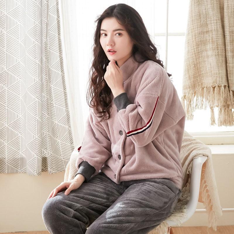 ルームウェア レディース 冬 パジャマ もこもこ 上下セット 部屋着 前開き 着る毛布 ボア 寝巻き 防寒 暖かい フランネル 代 40代 Hpja442 Mm Shop 通販 Yahoo ショッピング