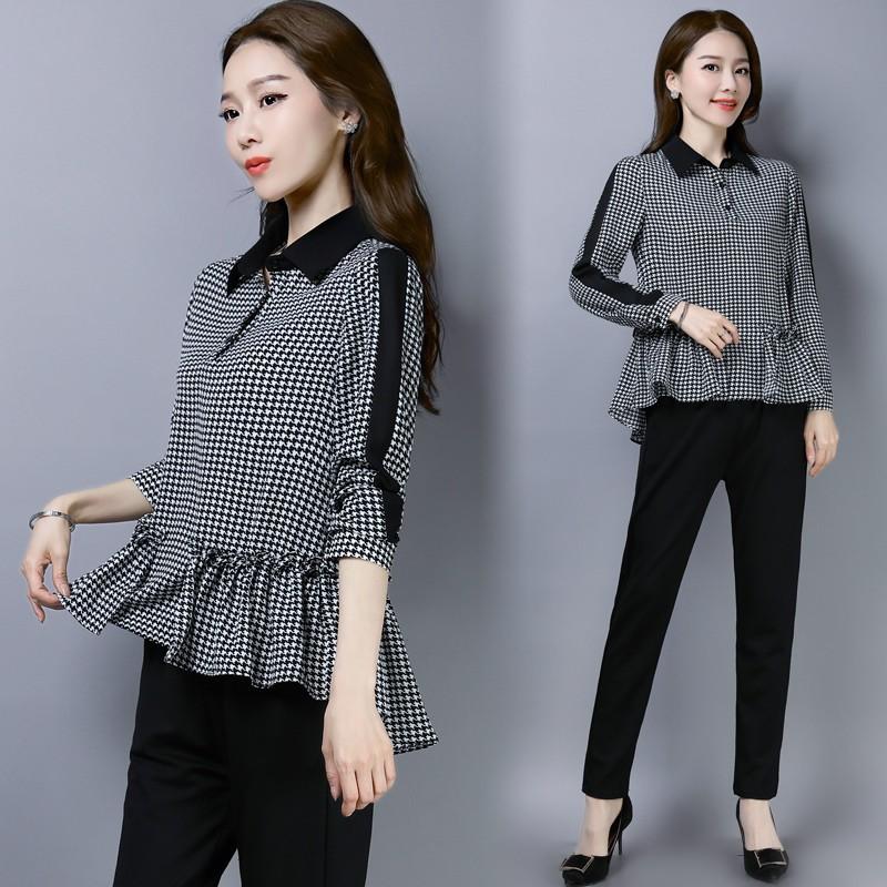 セットアップ レディース 2点セット ワイドパンツ チェック 上下セット 大きいサイズ パンツスーツ きれいめ おしゃれ 通勤 カジュアル Ol 春 秋 30代 40代 50代 Hsu331 Mm Shop 通販 Yahoo ショッピング