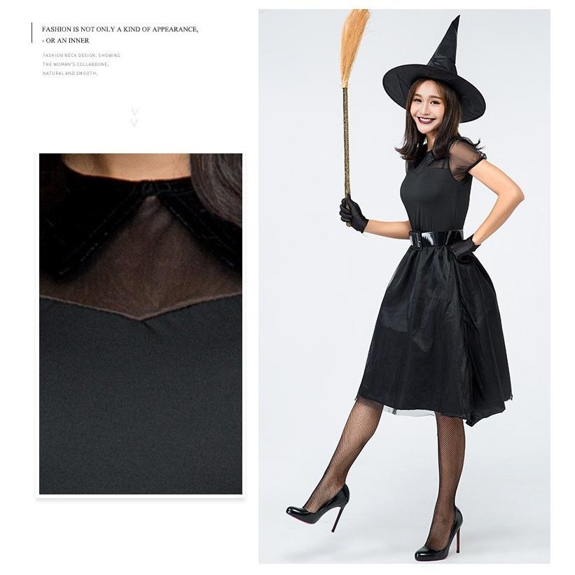 ハロウィン コスプレ 衣装 仮装 ウィッチ 魔女 巫女 コスチューム 悪魔 Halloween ハロウィンパーティー ワンピース レディース 黒 ステージ衣装 四点セット Wsj003 Mm Shop 通販 Yahoo ショッピング
