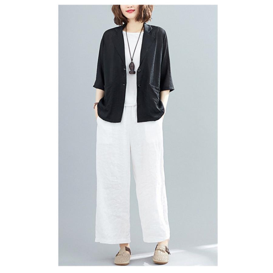 カーディガン シャツ レディース トップス ブラウス シャツブラウス 夏 折襟 5分袖 スーツコート 無地 40代 白 通学 カジュアル 黒 Xblo1649 Mm Shop 通販 Yahoo ショッピング