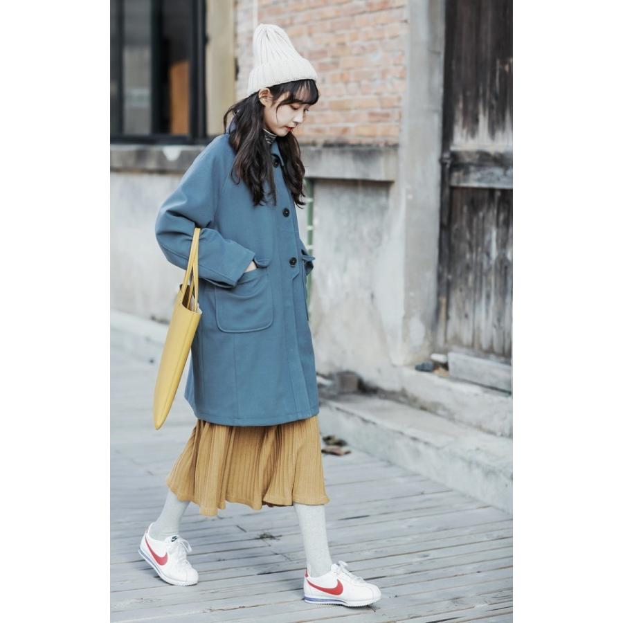 ウールコート レディース アウター 冬 コート 体型カバー ロングコート 無地 ビッグサイズ ゆったり チェスターコート ポケット付 通学 秋 冬 上品 黒 Xcot005 Mm Shop 通販 Yahoo ショッピング